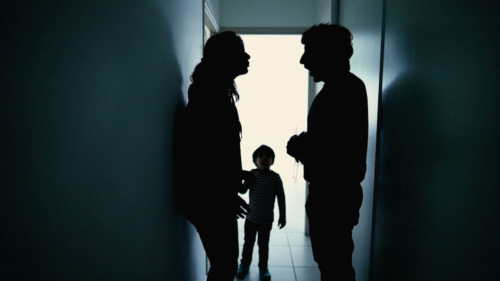 parents arguing in hall