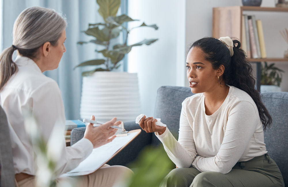 woman in individual therapy