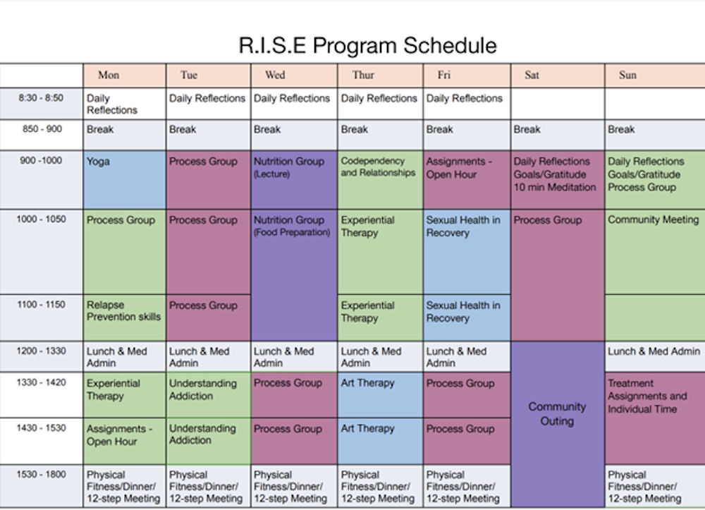 RISE Program Schedule