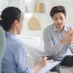 man in individual therapy for addiction recovery